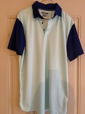 Light Blue & Navy Contrast Polo